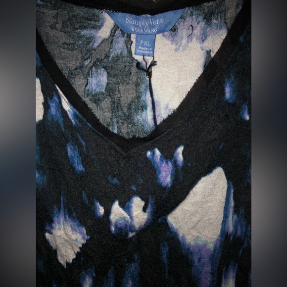 Simply Vera Vera Wang, Top Size PXL crinkle design longsleeve NWT Size Petite XL - Picture 7 of 10